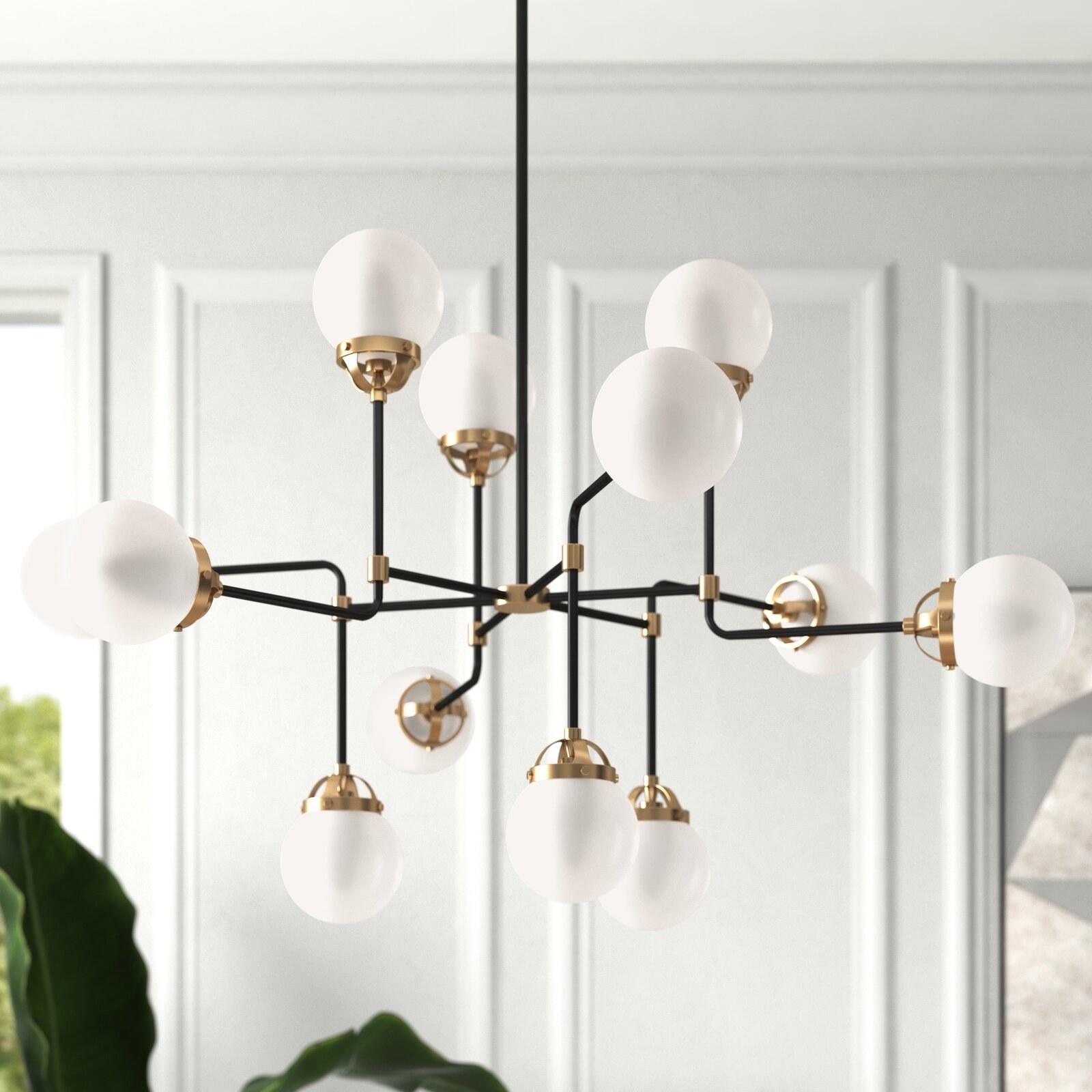 Image of white and black chandelier