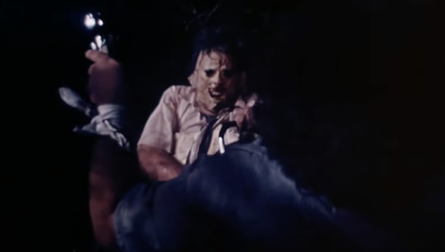 Gunnar Hansen as Leatherface in Texas Chainsaw Massacre