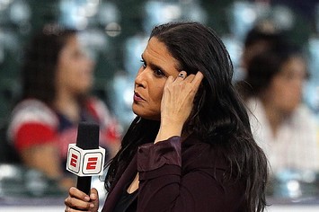 ESPN reporter Marly Rivera at Minute Maid Park on August 01, 2022