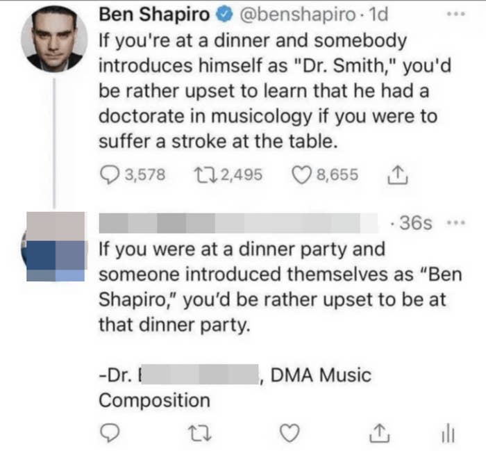 Screenshot of tweets