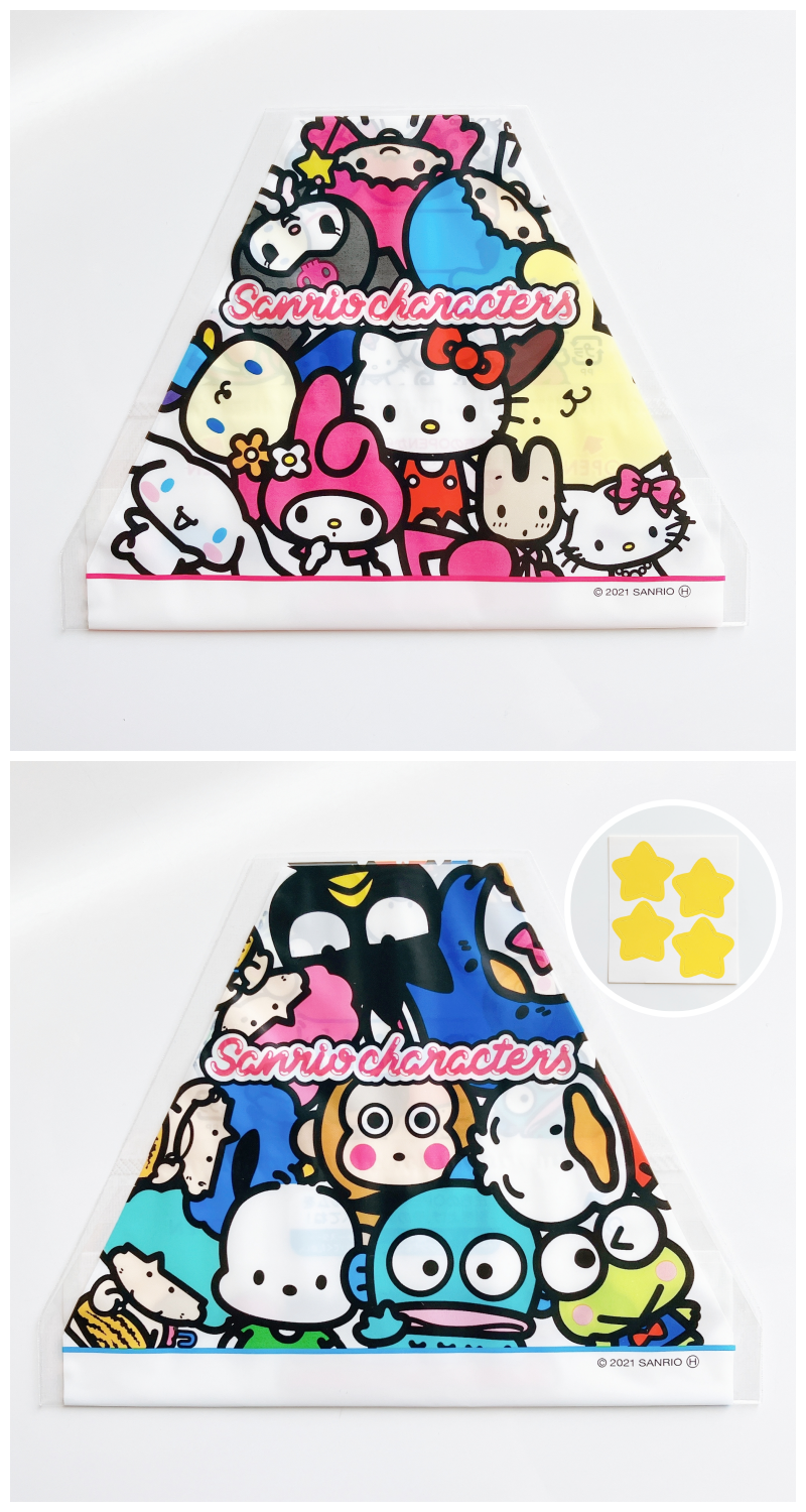 DAISO(ダイソー)のおすすめお弁当グッズ「おにぎりデコパック三角 サンリオキャラクターズ4枚入」