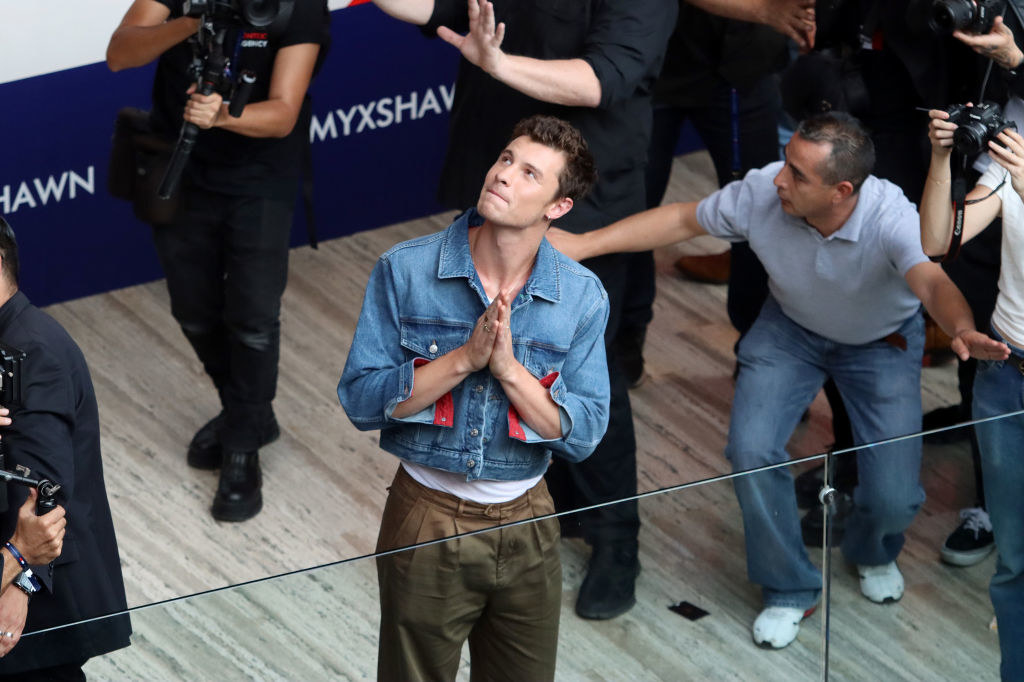 Shawn Mendes with prayer hands