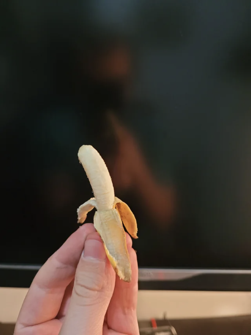 A tiny banana