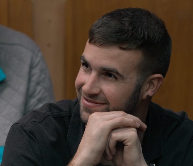 Ronald smiles in the &quot;Jury Duty&quot; courtroom