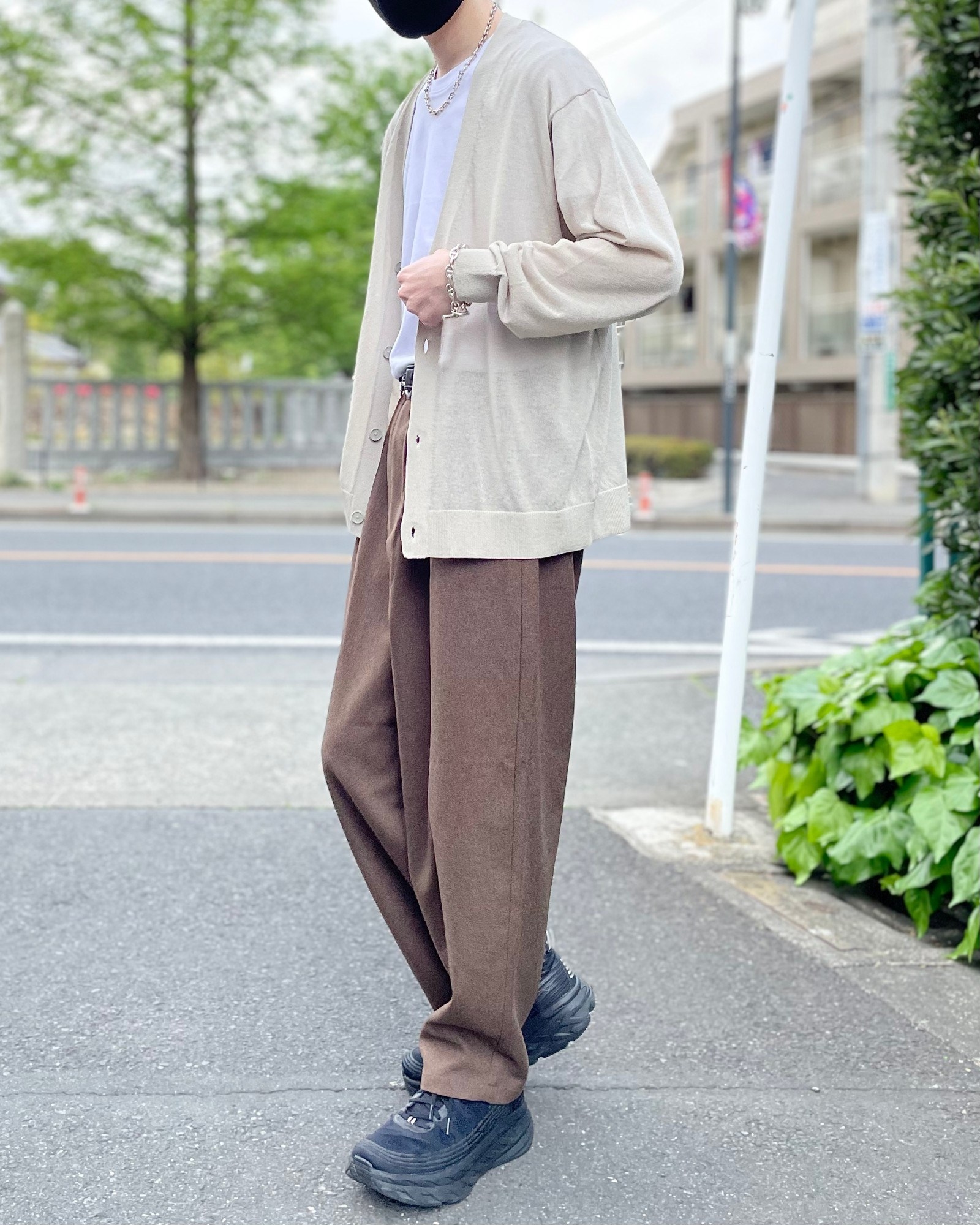 GUのおすすめのメンズアイテム「シアーニットカーディガン(長袖)」