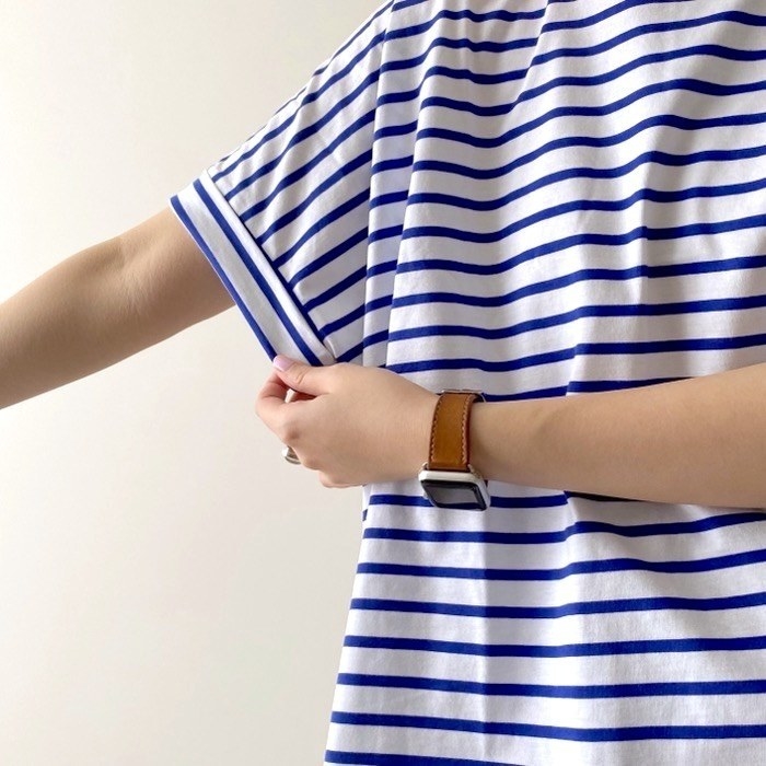ユニクロのオススメのファッション「コットンオーバーサイズボーダーT（半袖）」
