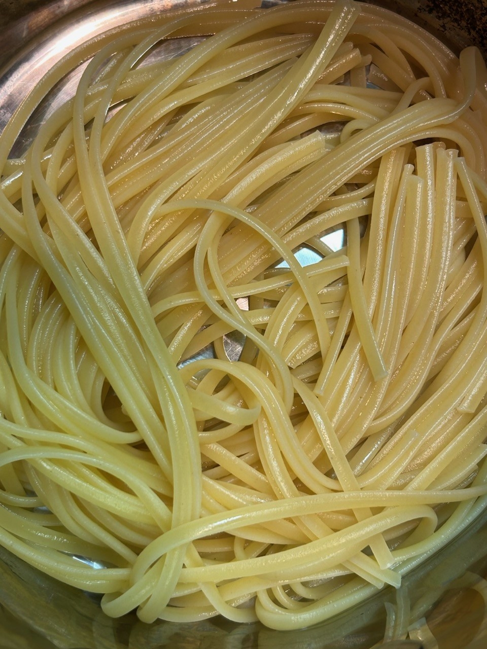 Strained noodles