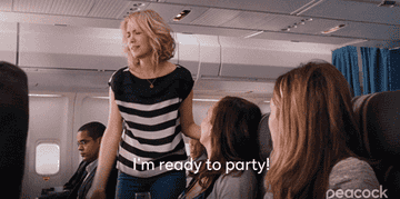 Kristen Wiig as Annie is drunk during a flight in &quot;Bridesmaids&quot;