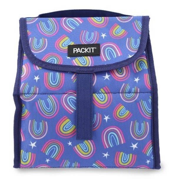 Lunch bag with a rainbow design