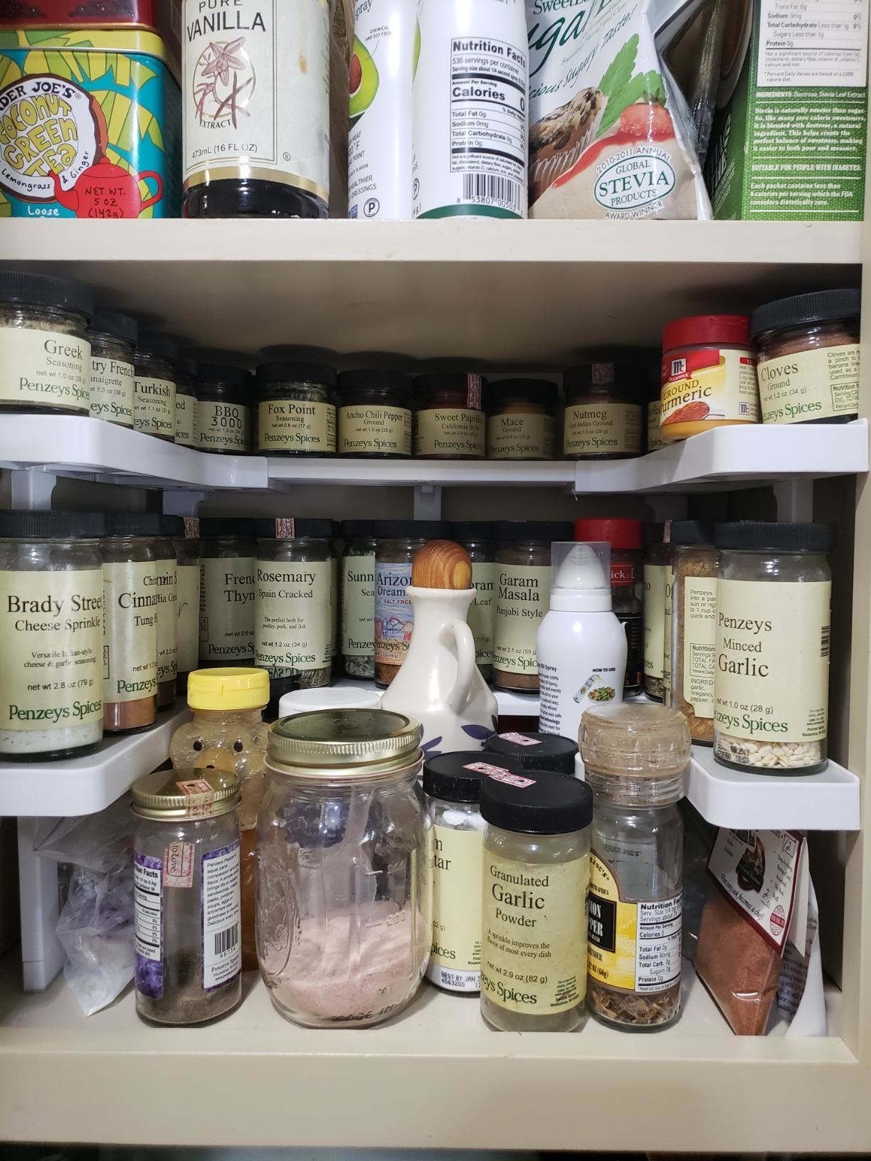Reviewer&#x27;s spice cabinet