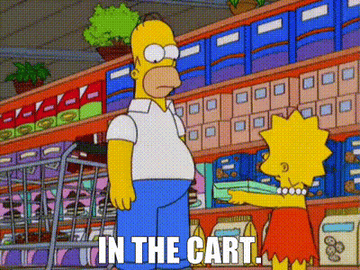 Homer Simpson saying, &quot;in the cart&quot;