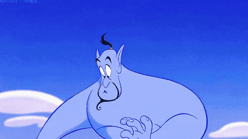Genie from &quot;Aladdin&quot; saying &quot;I&#x27;m free&quot;