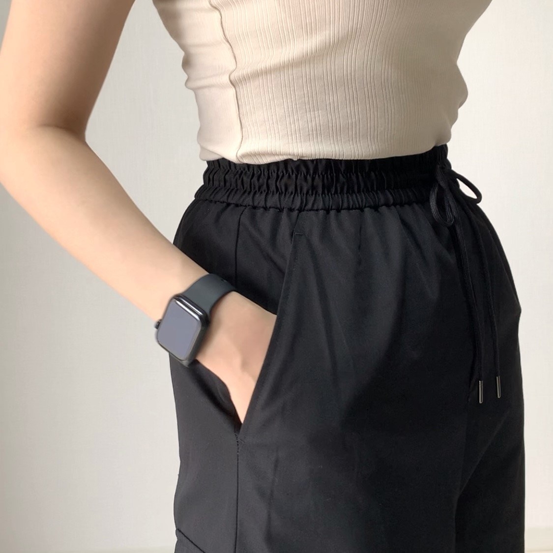 GU（ジーユー）のおすすめのレディースアイテム「カーゴプルオンパンツ（丈標準67.0～71.0cm）」