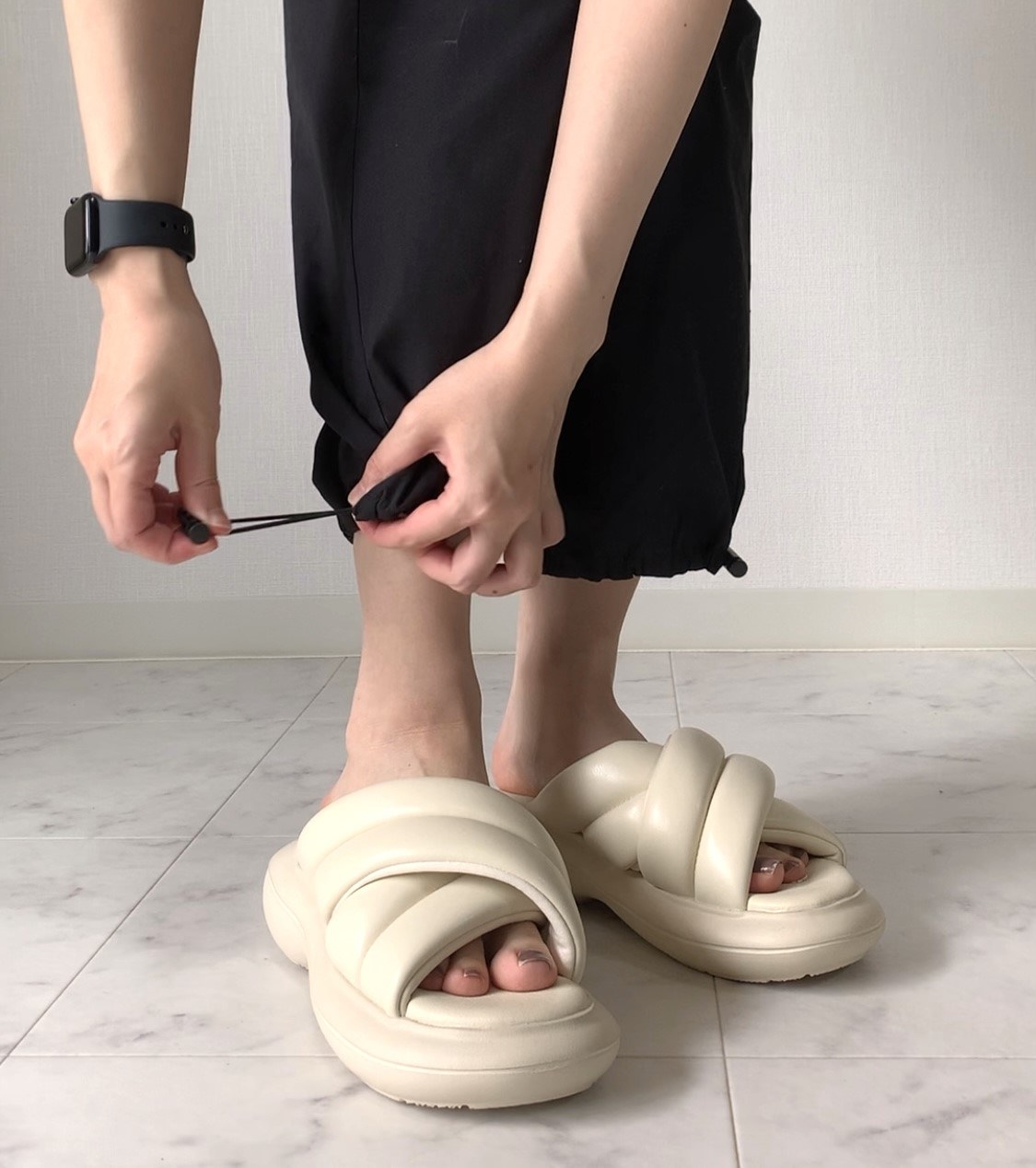 GU（ジーユー）のおすすめのレディースアイテム「カーゴプルオンパンツ（丈標準67.0～71.0cm）」