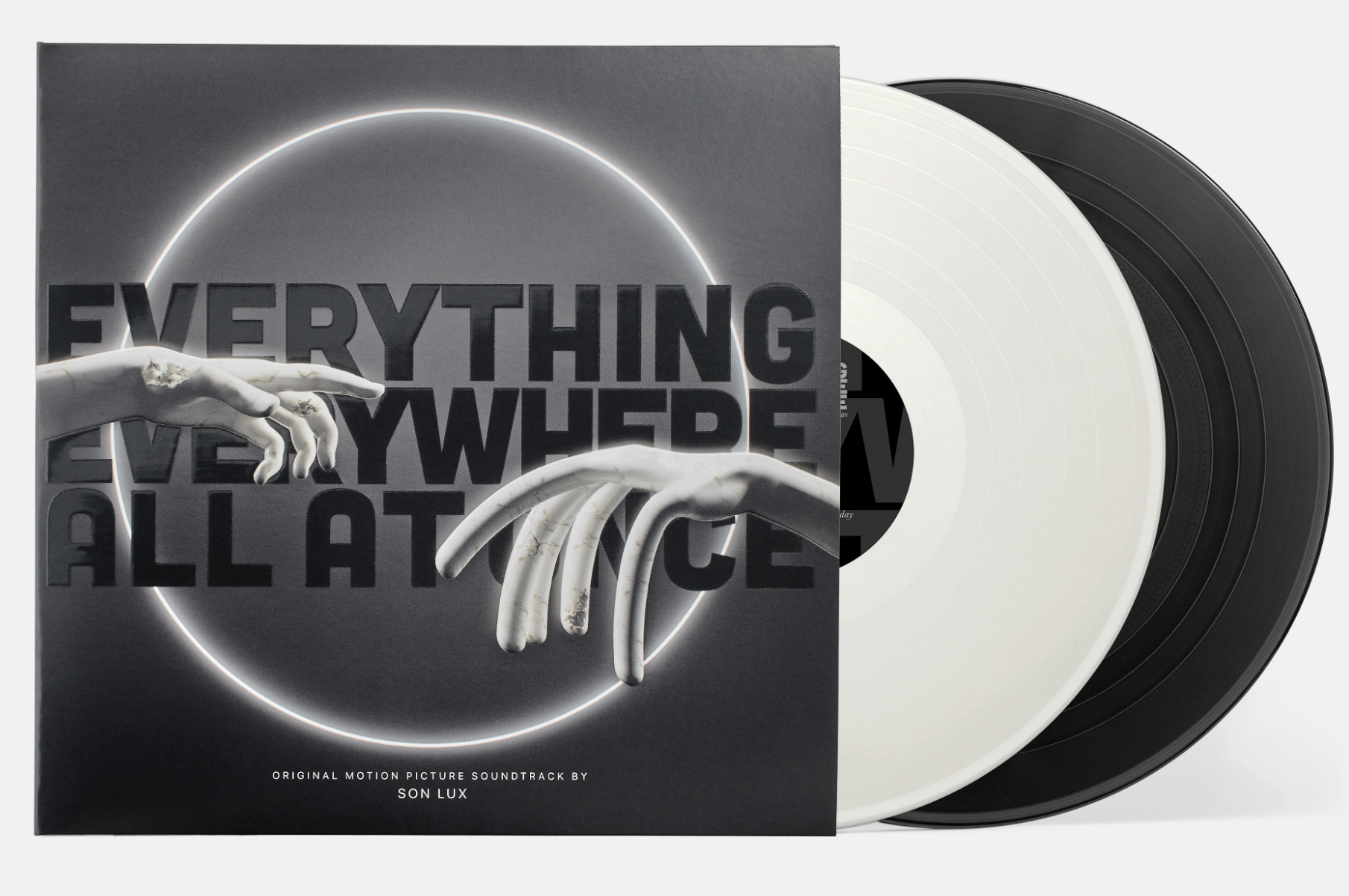 Son Lux's original score for  Everything Everywhere All At Once on black and white vinyl.