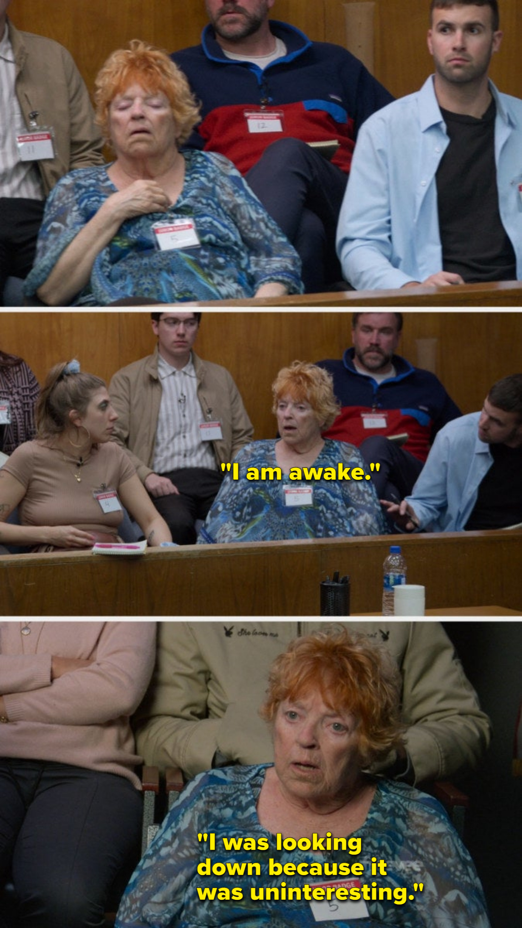 Barbara falls asleep during court, then claims she was awake the whole time