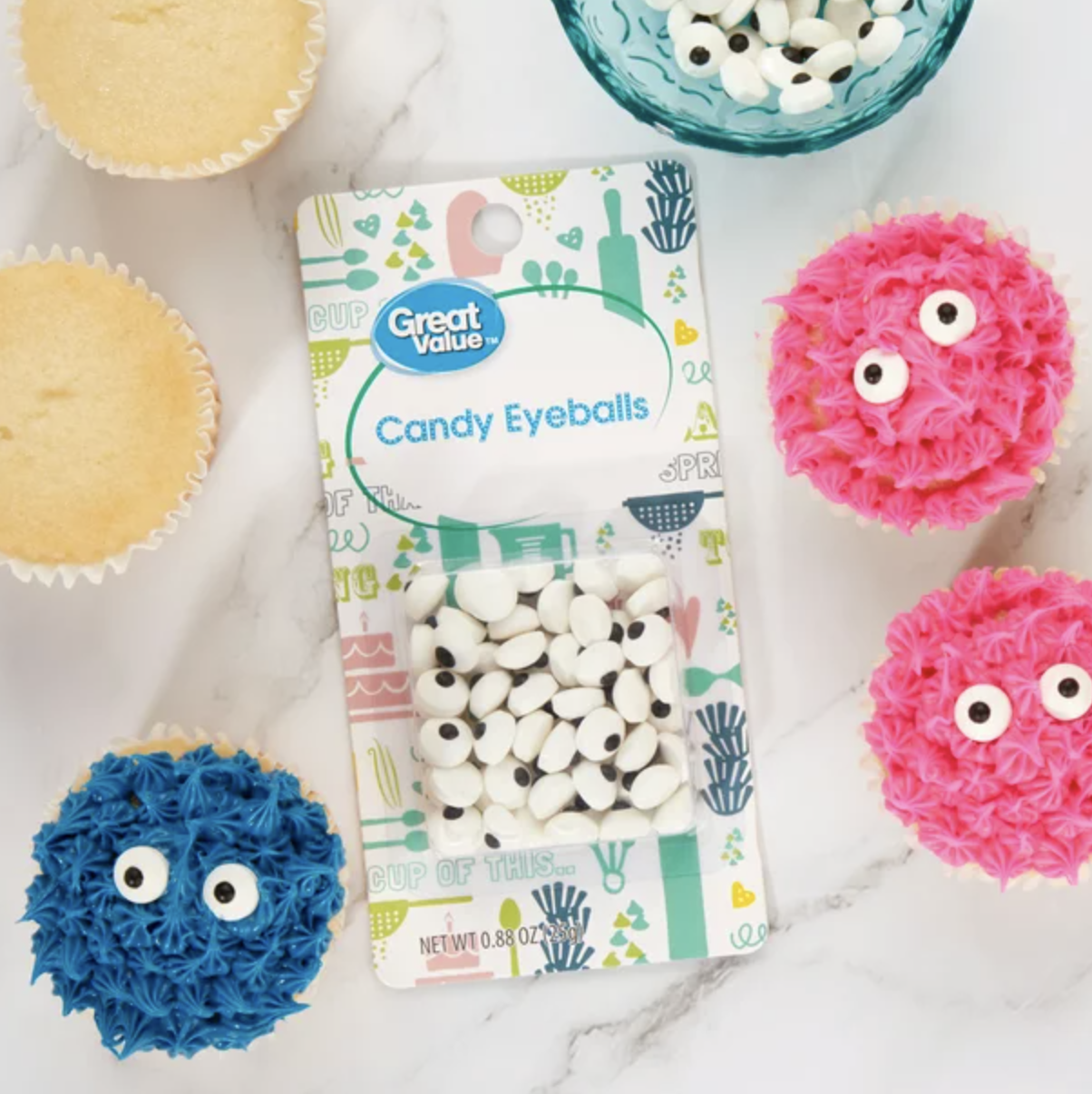 Pack of candy eyeball sprinkles.