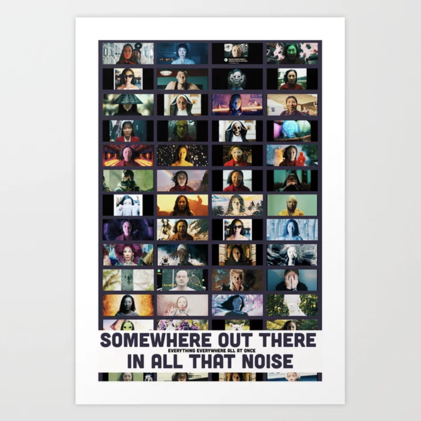 Movie poster of Evelyn in each universe