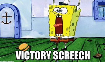 SpongeBob SquarePants victory screeching