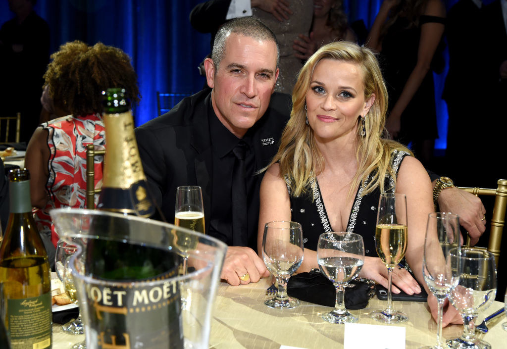 Talent agent Jim Toth (L) and producer-actor Reese Witherspoon attend a Moet &amp; Chandon event together