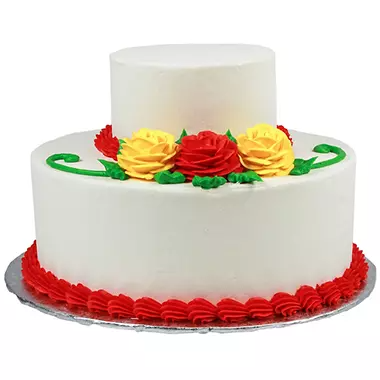 a two-tier cake