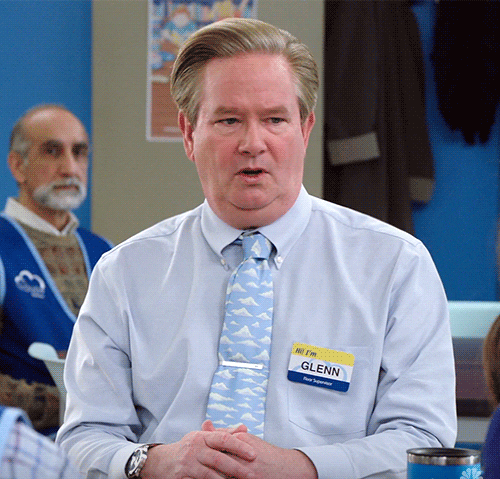 glenn from superstore shaking his head
