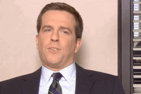 andy from the office us shaking his head