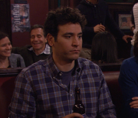 ted from how i met your mother shrugging and looking offended