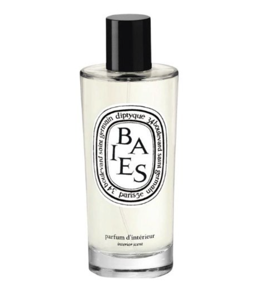 the bottle of the Baies room spray