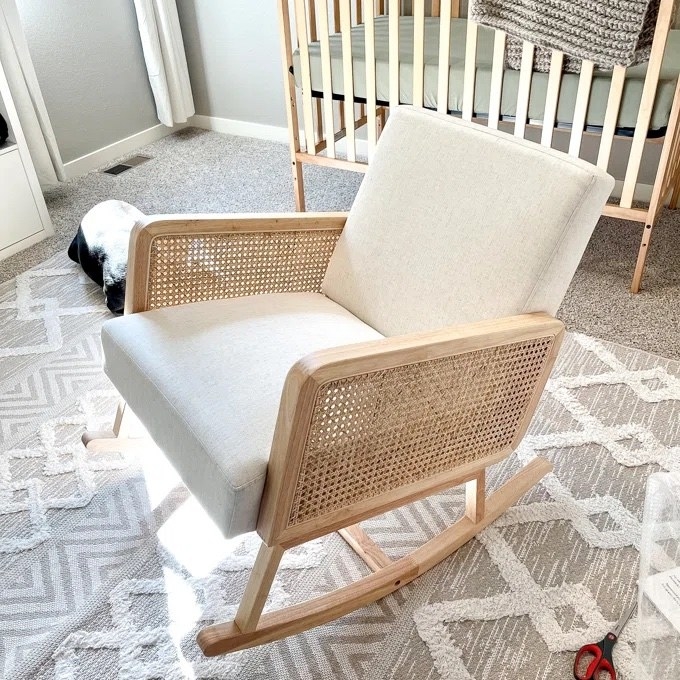 a user submitted photo of the rocker in a nursery