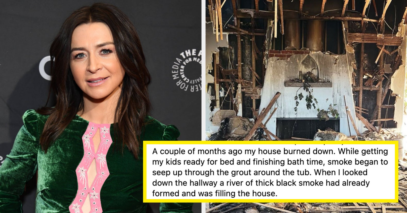 Caterina Scorsone Saved Her Three Children From A Fire That Destroyed Their Family Home