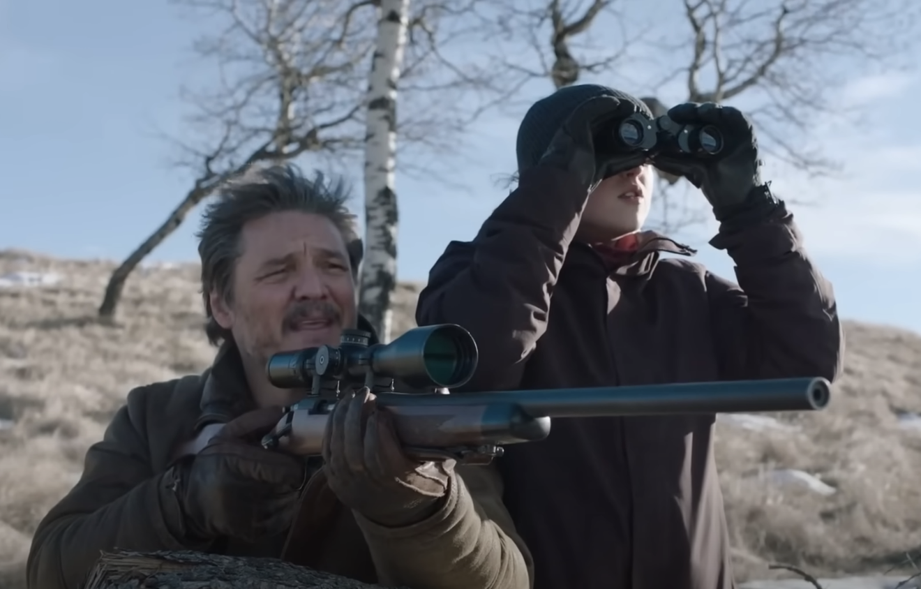 their characters on the lookout with guns and binoculars