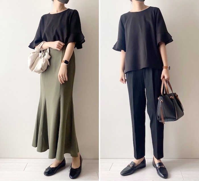 GLOBAL WORK(グローバルワーク)のおすすめトップス「フレアスリーブ6分袖/MATINEE LINE」