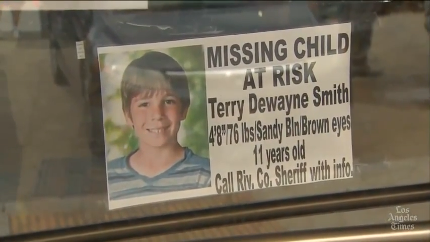 A missing child at risk poster
