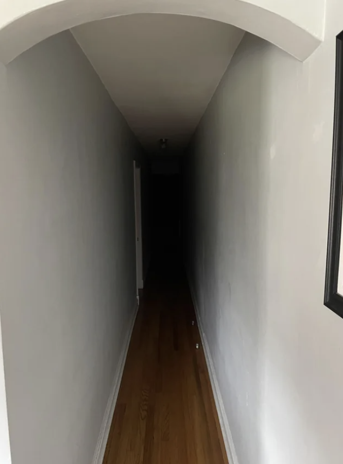 A long, dark hallway