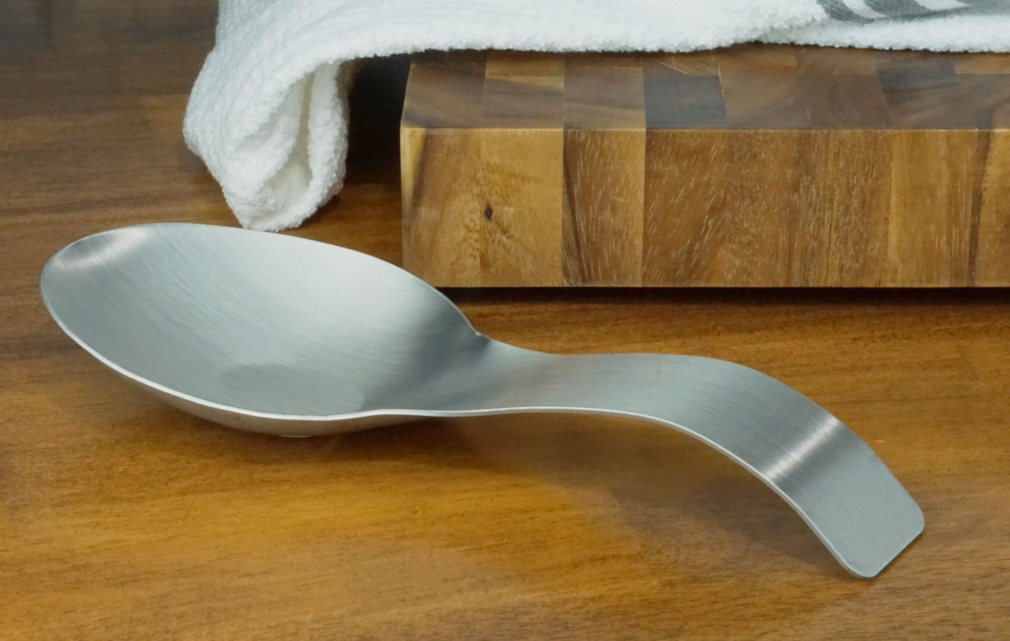 the silver stainless steel spoon holder