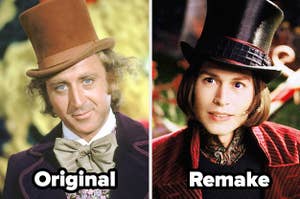 Willy Wonka in the original and remake of the film