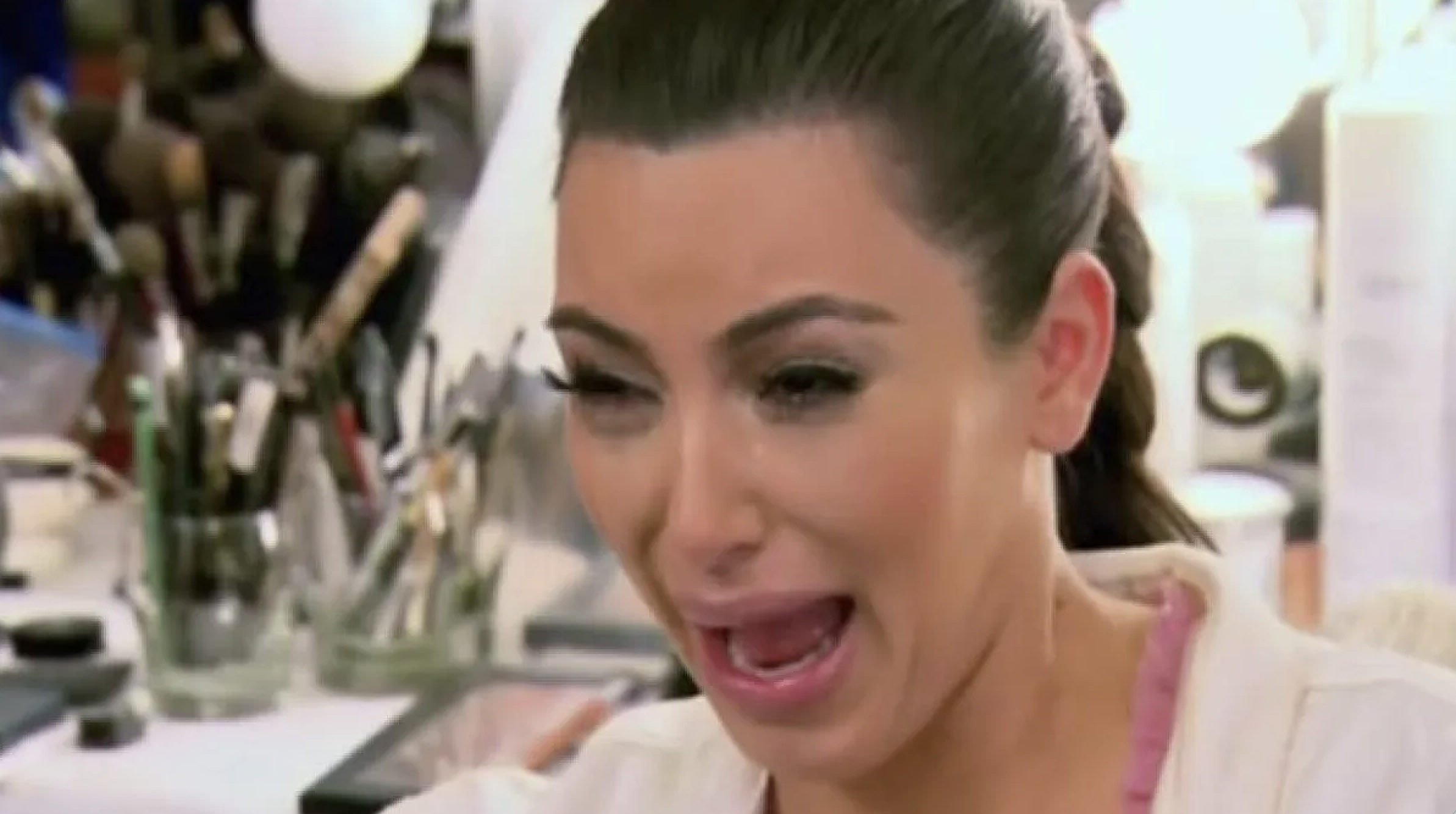 Kim also ugly-crying