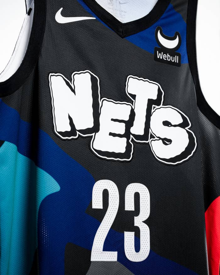 A Brooklyn Nets jersey is pictured
