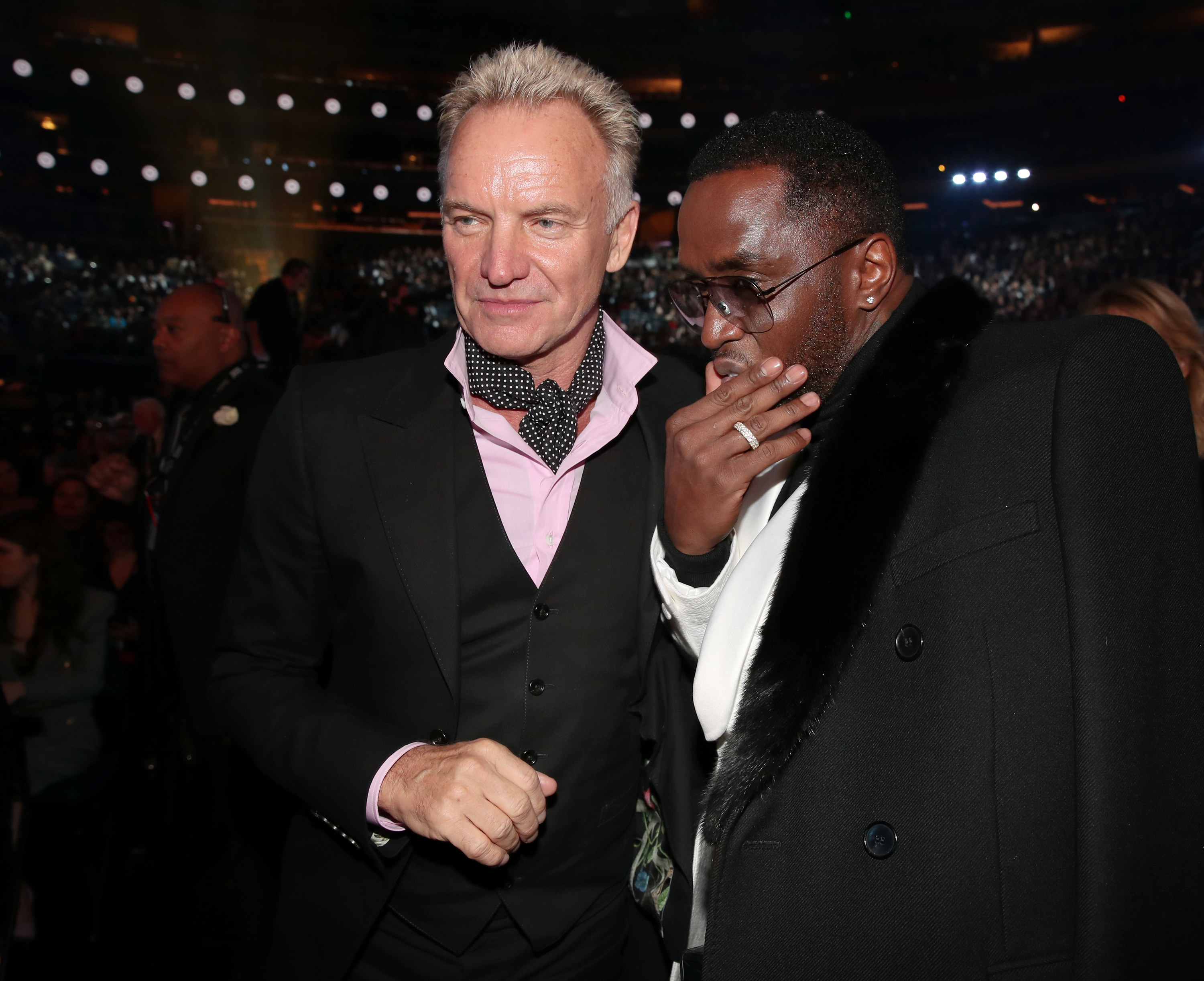 Sting and Diddy standing together