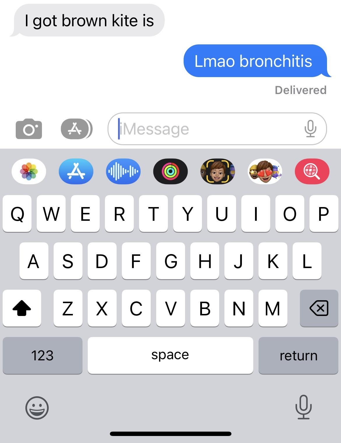 person saying brown kite is instead of bronchitis