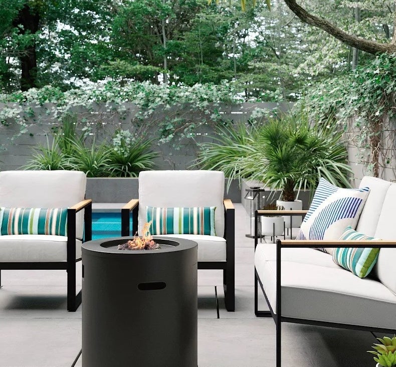 Image of black fire pit