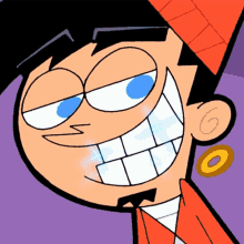 Chip Skylark from The Fairly Oddparents smiling with teeth sparklng
