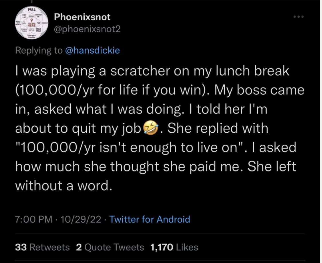 &quot;I asked how much she thought she paid me. She left without a word.&quot;
