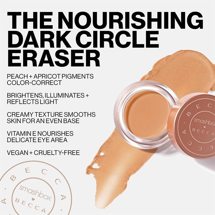 A swatch of the apricot-toned corrector in a pot