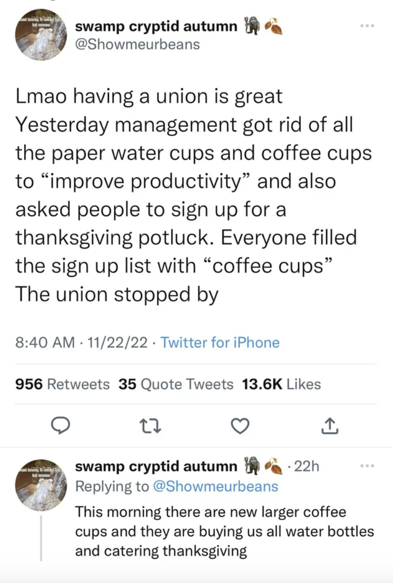 Screenshot of a Twitter exchange