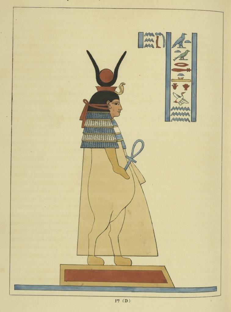 Old Egyptian rendition of a pregnant woman