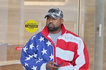 Kanye West is seen on November 27, 2022 in Los Angeles