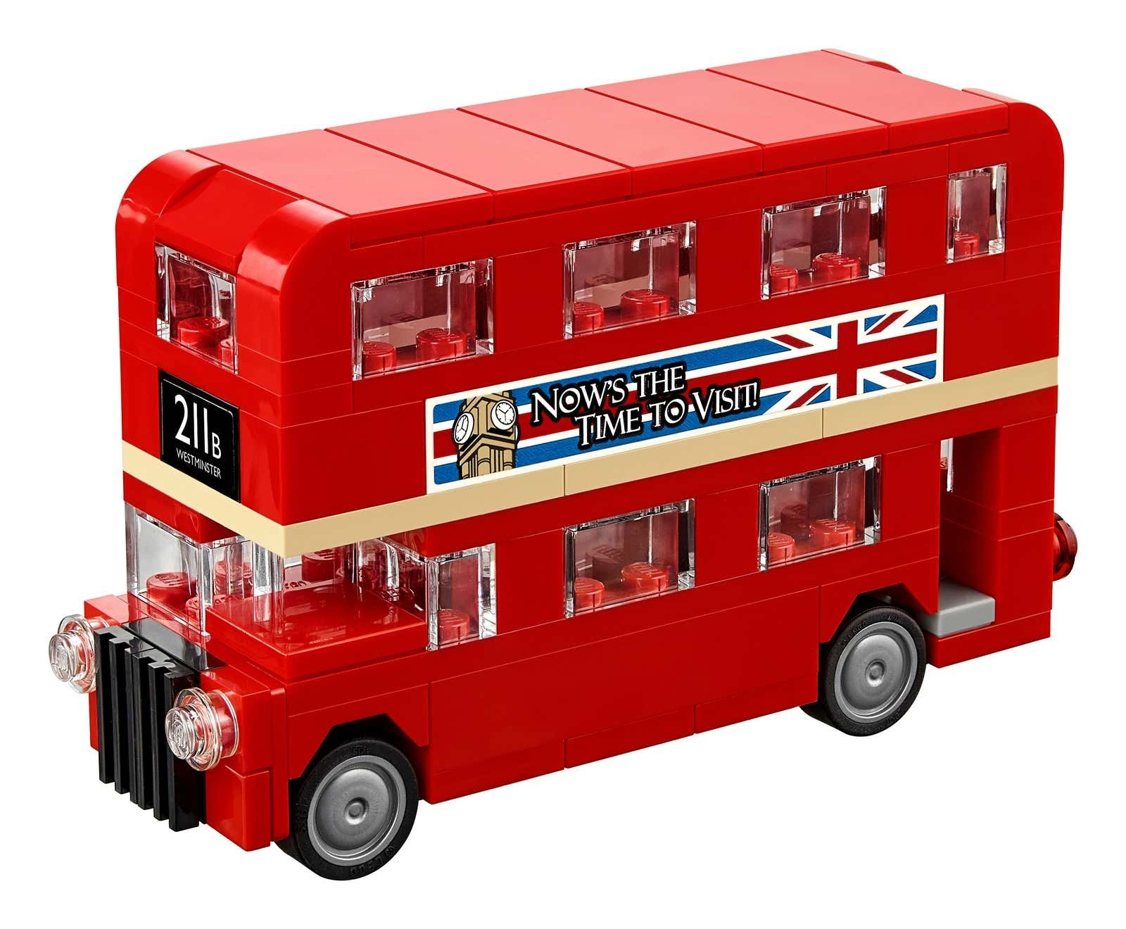 the red double-decker bus