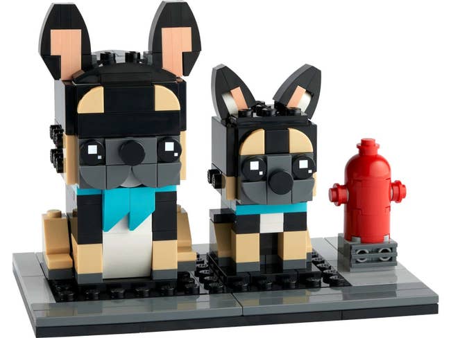 the Lego French bull dogs